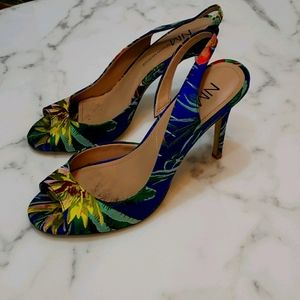 Neiman Marcus Ray Ocean Blue Heels
